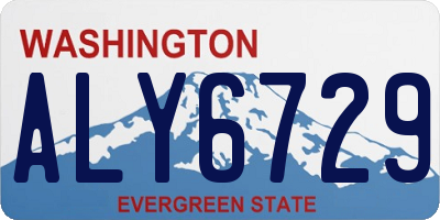WA license plate ALY6729