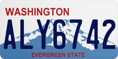 WA license plate ALY6742