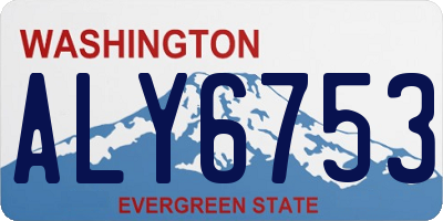 WA license plate ALY6753