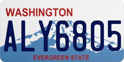 WA license plate ALY6805
