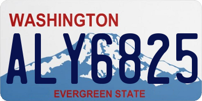 WA license plate ALY6825