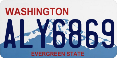 WA license plate ALY6869