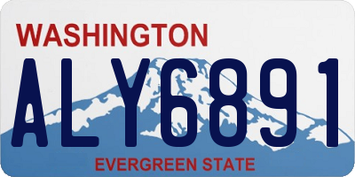 WA license plate ALY6891