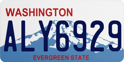 WA license plate ALY6929