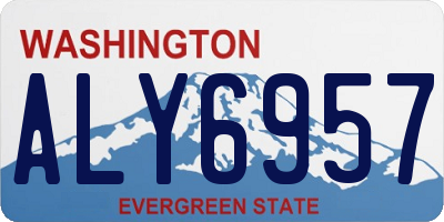 WA license plate ALY6957