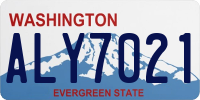 WA license plate ALY7021