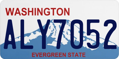 WA license plate ALY7052