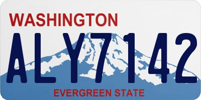 WA license plate ALY7142