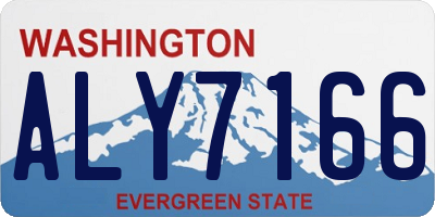 WA license plate ALY7166