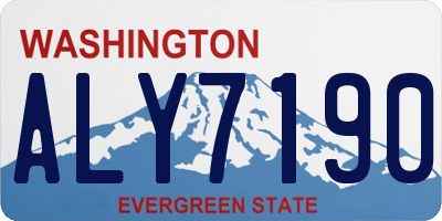 WA license plate ALY7190