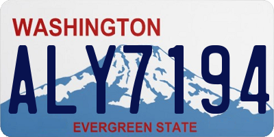 WA license plate ALY7194