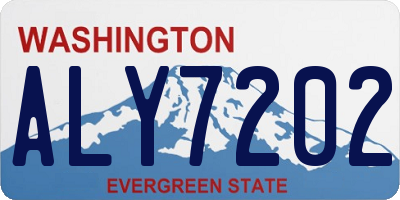 WA license plate ALY7202
