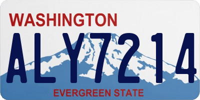 WA license plate ALY7214