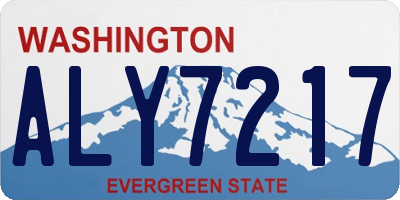 WA license plate ALY7217