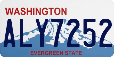 WA license plate ALY7252