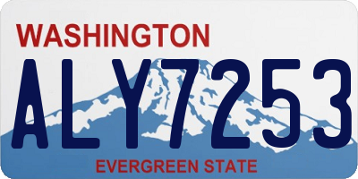 WA license plate ALY7253