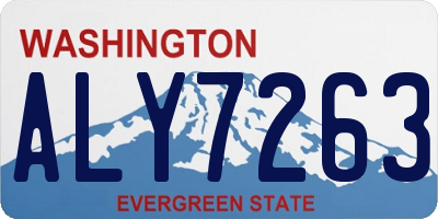 WA license plate ALY7263