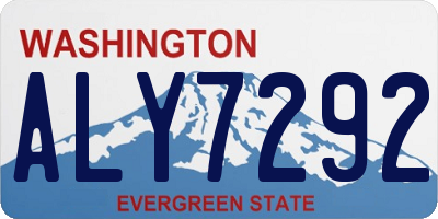 WA license plate ALY7292