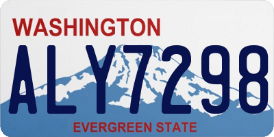 WA license plate ALY7298