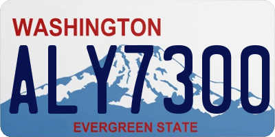 WA license plate ALY7300