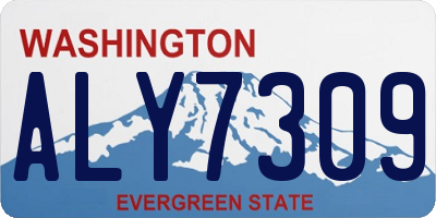 WA license plate ALY7309