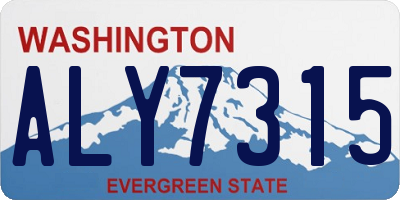 WA license plate ALY7315