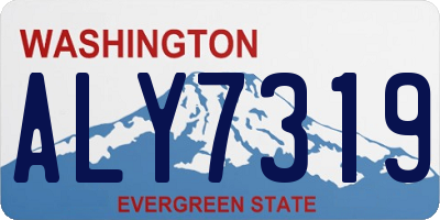 WA license plate ALY7319