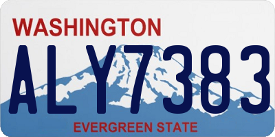 WA license plate ALY7383