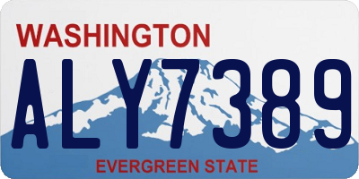 WA license plate ALY7389