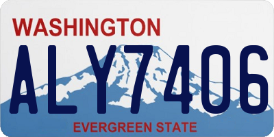 WA license plate ALY7406
