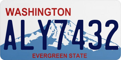WA license plate ALY7432