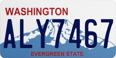 WA license plate ALY7467