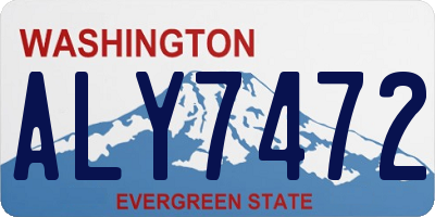 WA license plate ALY7472