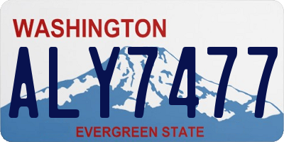 WA license plate ALY7477