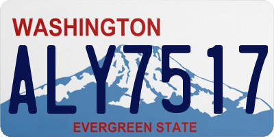 WA license plate ALY7517