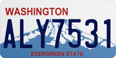 WA license plate ALY7531