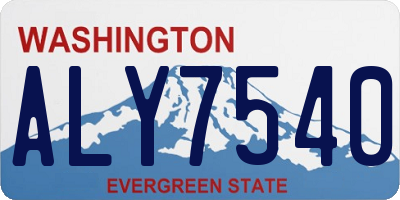 WA license plate ALY7540