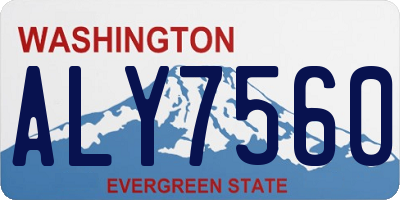 WA license plate ALY7560