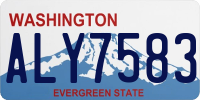 WA license plate ALY7583