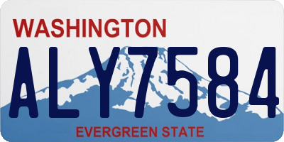 WA license plate ALY7584
