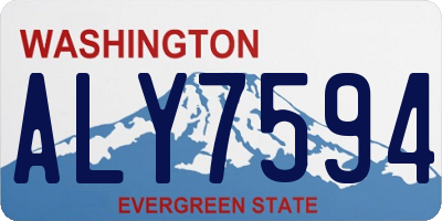 WA license plate ALY7594