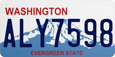 WA license plate ALY7598