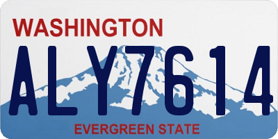 WA license plate ALY7614