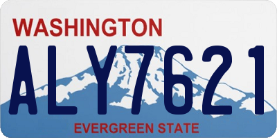 WA license plate ALY7621
