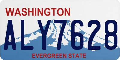 WA license plate ALY7628