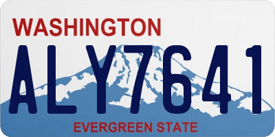 WA license plate ALY7641