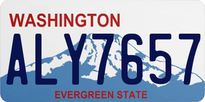 WA license plate ALY7657