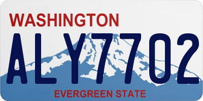 WA license plate ALY7702