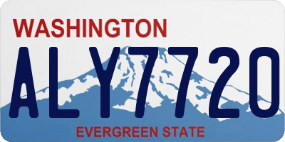WA license plate ALY7720