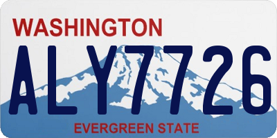 WA license plate ALY7726